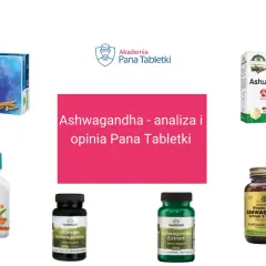 Różne suplementy z ashwagandhą, analizowane przez Pana Tabletki. Od ilu lat ashwagandha jest popularna?