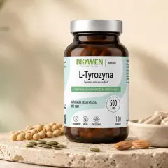 L-Tyrozyna 500 mg w kapsułkach, naturalna fermentacja. Sprawdź l tyrozyna dawkowanie dla wegan.