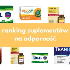 Ranking suplementów na odporność: Iskial, Ascolip, Vigantol, Solgar Ester-C Plus, Swanson MultiOmega, Tranhásco. To są przykłady, co to jest suplement diety.