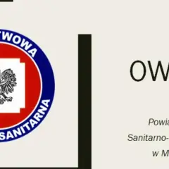 Owsica - czy owsiki są groźne? Logo Państwowej Inspekcji Sanitarnej i nazwa placówki.