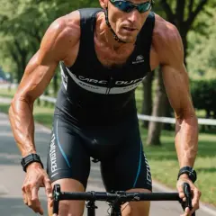 Intensywny wysiłek na rowerze podczas zawodów. To właśnie triathlon co to za dyscyplina sportowa, która łączy pływanie, jazdę na rowerze i bieg.