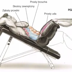 Ćwiczenie mięśni brzucha na ławce skośnej. Czy trzymanie nóg w górze jest zdrowe? Tak, wzmacnia core.