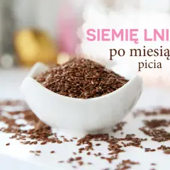 Miseczka siemienia lnianego, a pod spodem pytanie: czy od siemienia lnianego się tyje?