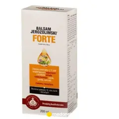 Balsam Jerozolimski Forte, suplement diety z ekstraktami z 11 ziół. Skutki uboczne rzadkie, ale możliwe.
