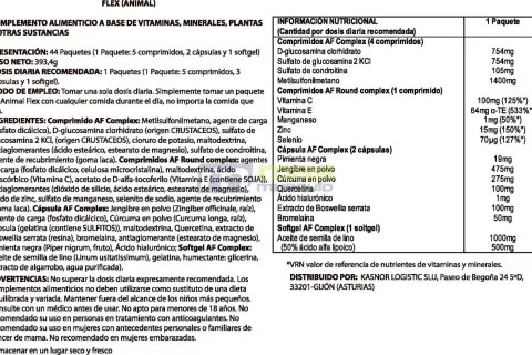 Suplement Animal Flex wycofany z powodu braku danych o bezpieczeństwie dla dzieci i kobiet w ciąży.