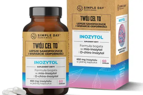 Suplement diety Simple Day z inozytolem, wspierający lepsze samopoczucie i odporność. Może być pomocny w procesie odchudzania.