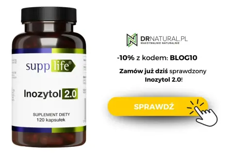 Butelka suplementu Inozytol 2.0 od SuppLife. Sprawdź jego działanie i zamów z rabatem!