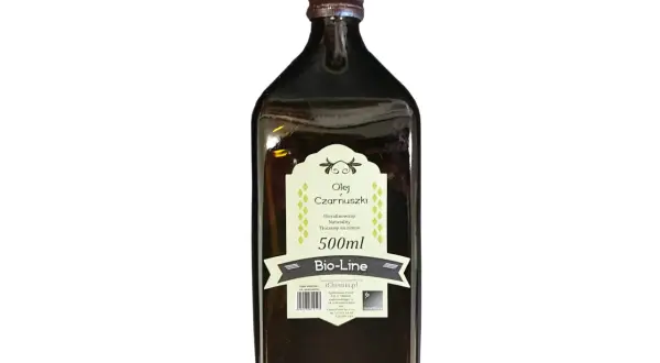 Butelka oleju z czarnuszki Bio-Line 500ml. Poznaj jego naturalne właściwości.