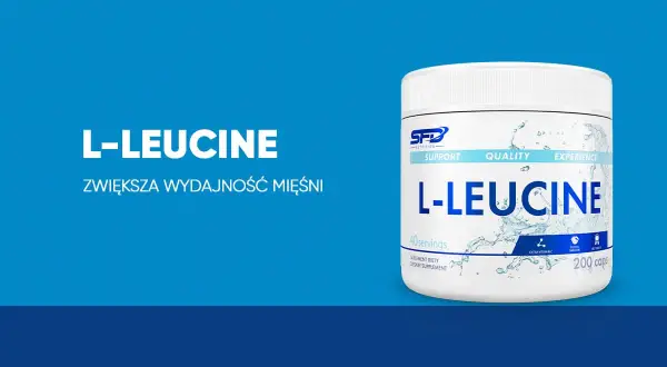 L-leucyna szkodliwość? Nie, to suplement diety zwiększający wydajność mięśni. Opakowanie L-Leucine 200 kapsułek.