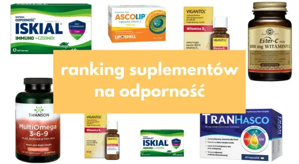 Ranking suplementów na odporność: Iskial, Ascolip, Vigantol, Solgar Ester-C Plus, Swanson MultiOmega, Tranhásco. To są przykłady, co to jest suplement diety.