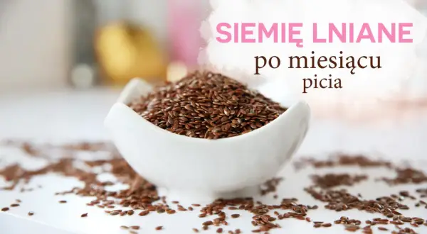 Miseczka siemienia lnianego, a pod spodem pytanie: czy od siemienia lnianego się tyje?