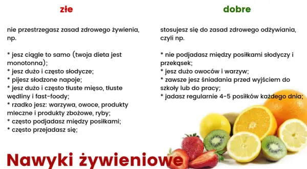 Co jeść codziennie aby być zdrowym? Unikaj monotonii, słodyczy i fast foodów. Jedz dużo owoców, warzyw i regularnie 4-5 posiłków.
