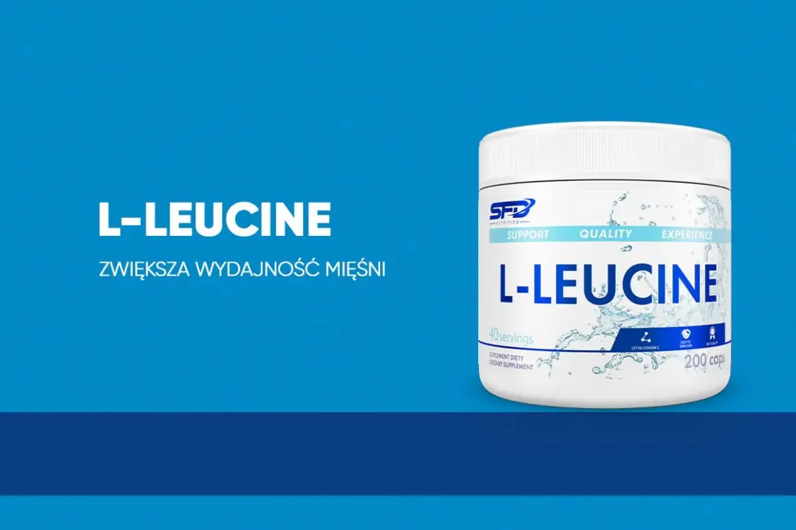 L-leucyna szkodliwość? Nie, to suplement diety zwiększający wydajność mięśni. Opakowanie L-Leucine 200 kapsułek.