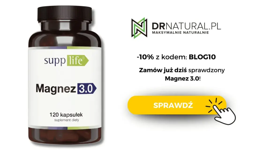 Butelka suplementu Magnez 3.0 od Supplife. Różne formy magnezu dla maksymalnej przyswajalności. Sprawdź już dziś!