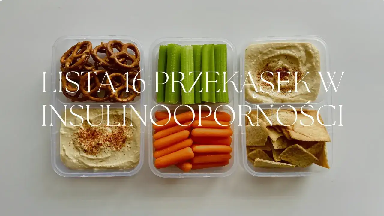 Przekąski na niski poziom cukru: hummus, paluszki, marchewki, seler, krakersy. Idealne dla osób z insulinoopornością.