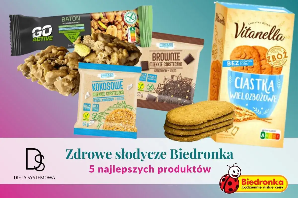 Zdrowe słodycze Biedronka: baton Go Active, ciastka kokosowe, brownie, ciastka wielozbożowe Vitanella &ndash; idealne na dietę.