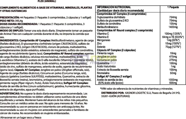 Suplement Animal Flex wycofany z powodu braku danych o bezpieczeństwie dla dzieci i kobiet w ciąży.